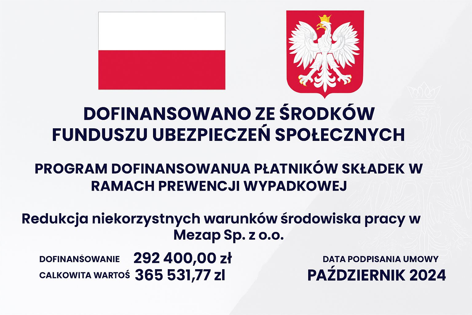 REDUKCJA NIEKORZYSTNYCH WARUNKÓW ŚRODOWISKA PRACY W „MEZAP” SP. Z O.O.